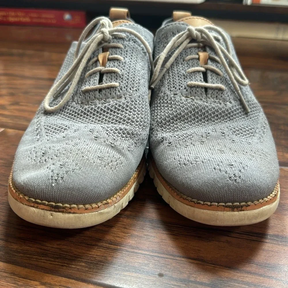 Cole Haan Zerogrand Stitchelite Oxford Shoe Size 9 Grey